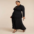 Pleated Maxi Satin Skirt image number null