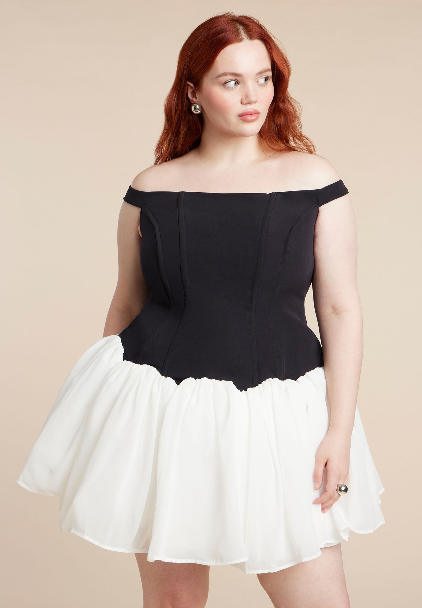 Contrast Tutu Mini Dress image number 1