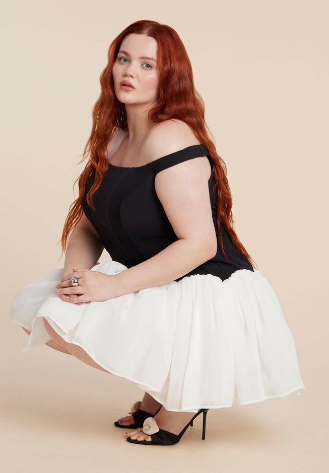 Contrast Tutu Mini Dress image number 2