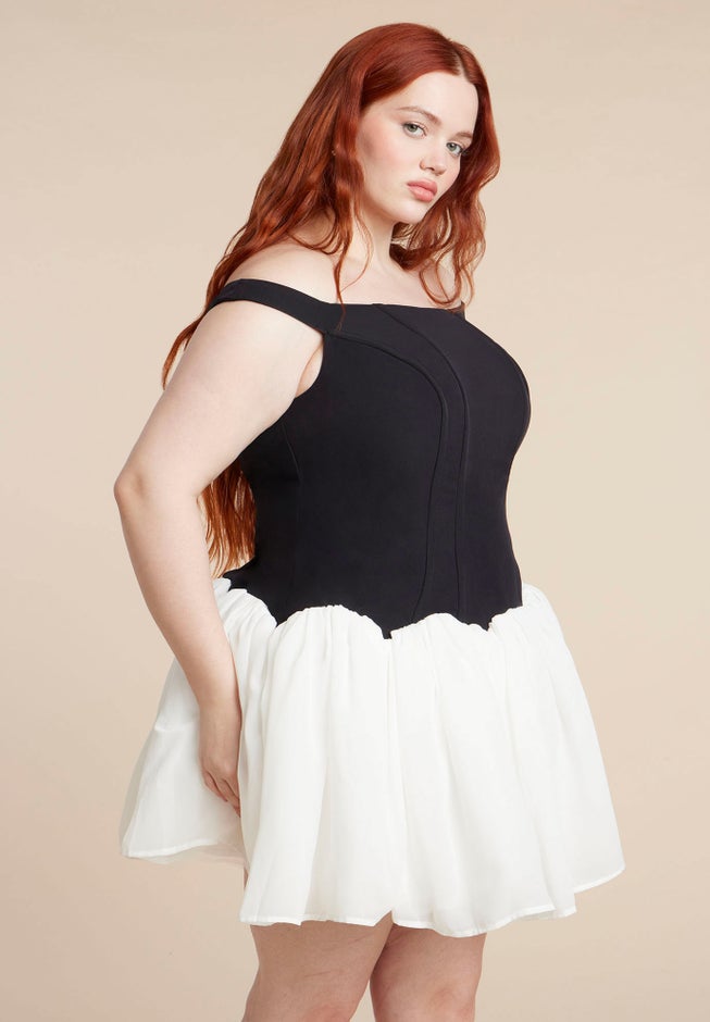 Contrast Tutu Mini Dress image number 4