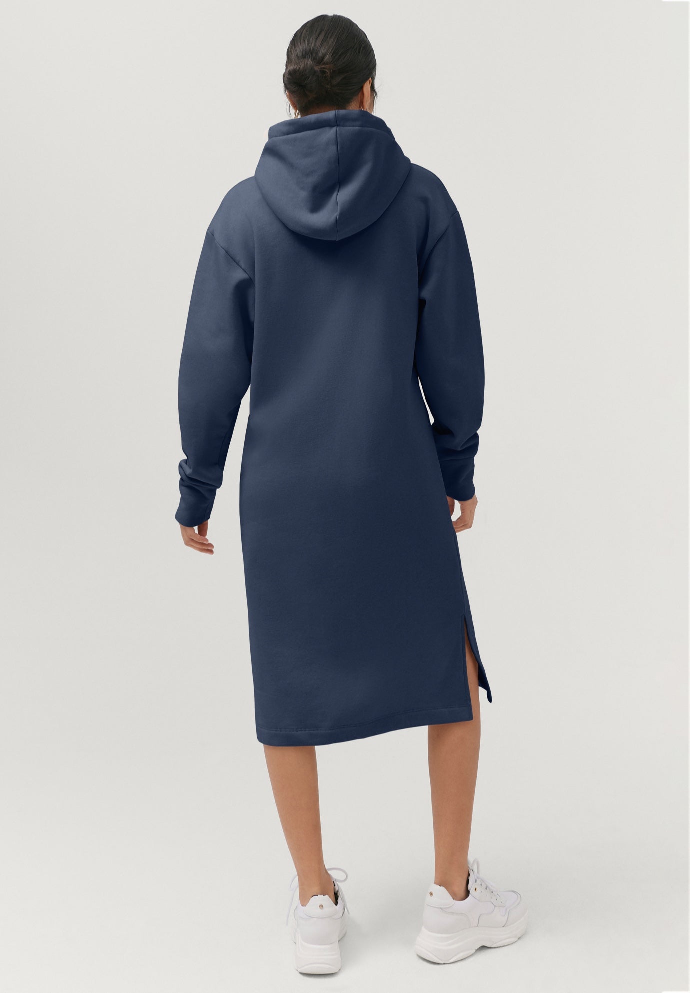 French Terry Hooded Sweatshirt Dress image number 1