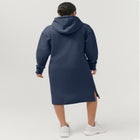 French Terry Hooded Sweatshirt Dress image number null