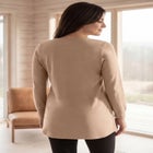 French Terry Sweatshirt Tunic with Shirttail Hem image number null