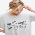Cotton Spanex Jersey V-Neck Short Sleeve Sleepshirt image number null