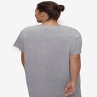 Cotton Spanex Jersey V-Neck Short Sleeve Sleepshirt image number null