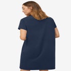 Cotton Spanex Jersey V-Neck Short Sleeve Sleepshirt image number 1