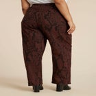 Snake Print Relaxed Leg Jean image number null