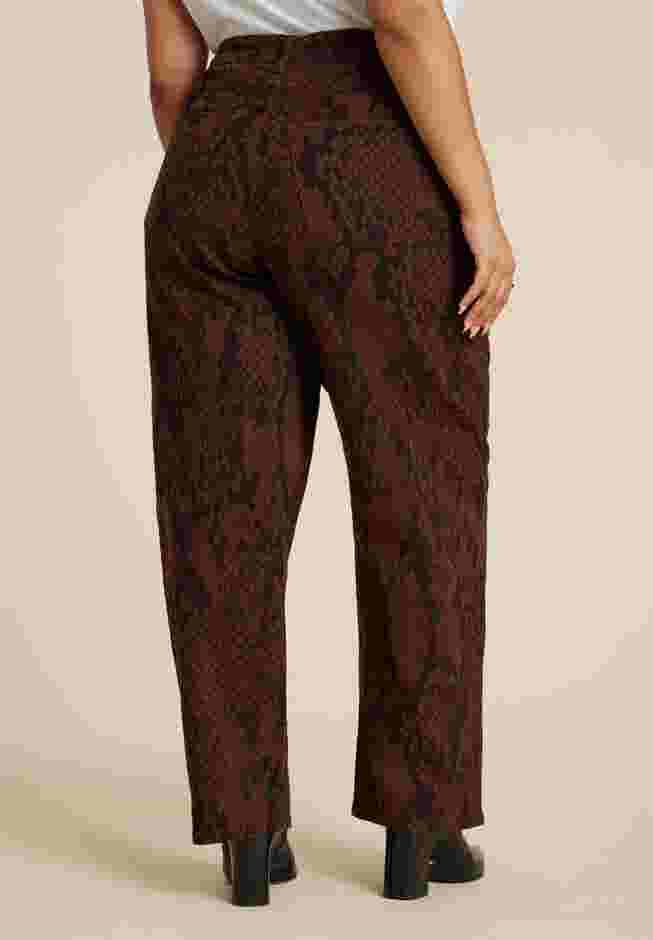 Snake Print Relaxed Leg Jean image number 4
