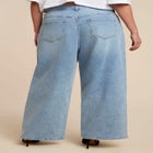 Overlap Waist Wide Leg Jeans image number null