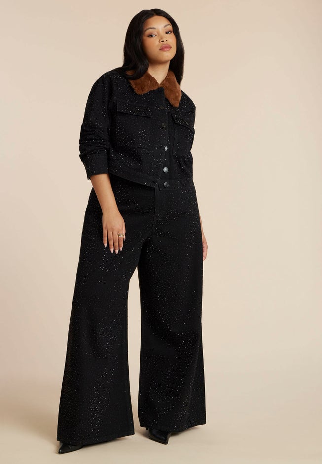 Embellished Rhinestone Jeans image number 2