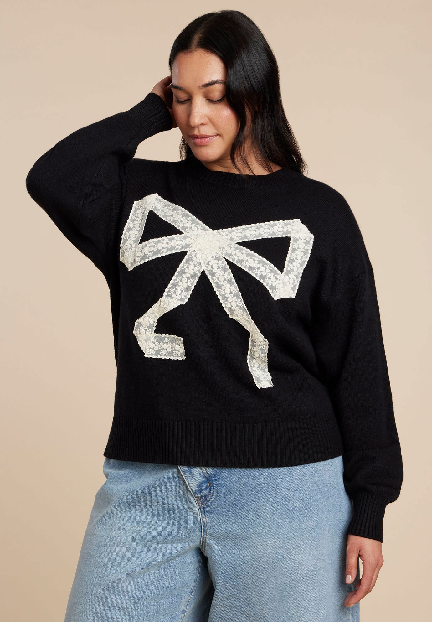 Lace Bow Sweater image number 1