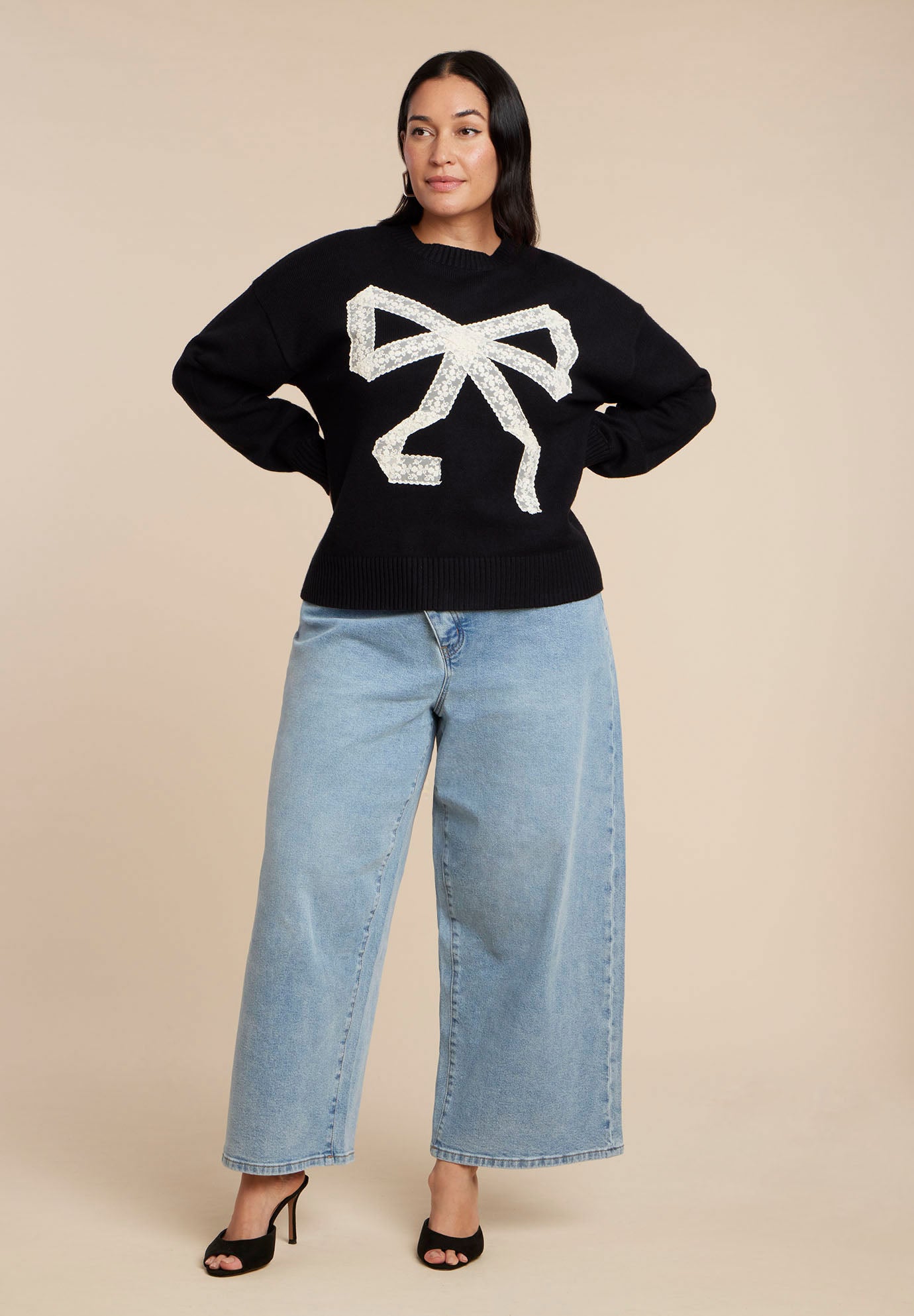 Lace Bow Sweater image number 4