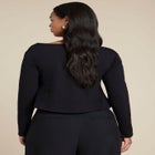 Button Up Wide Neck Top image number null