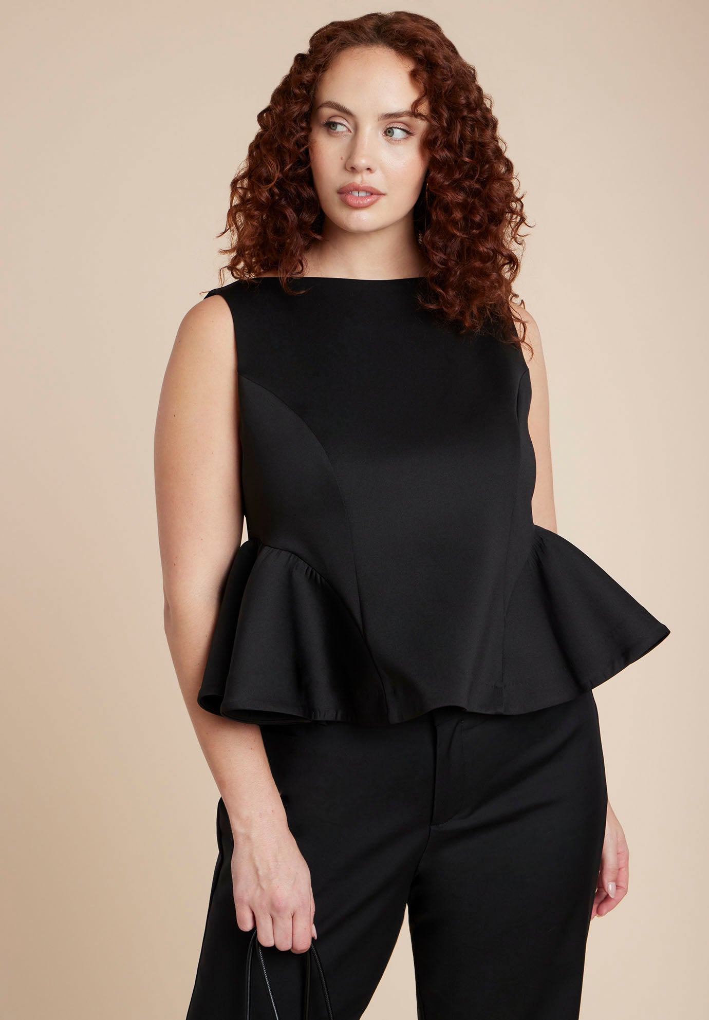  Flared Peplum Top image number 0