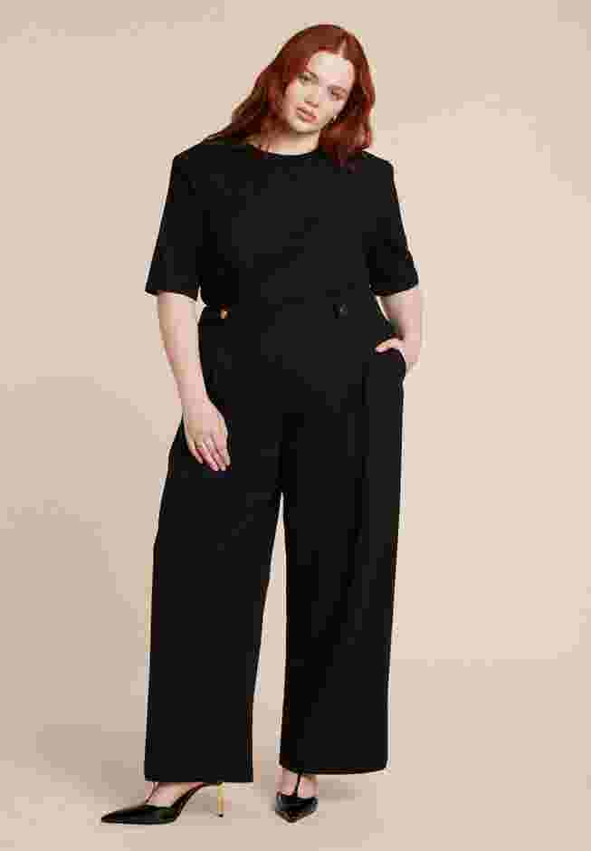 Knit Trouser With Button Tab image number 0