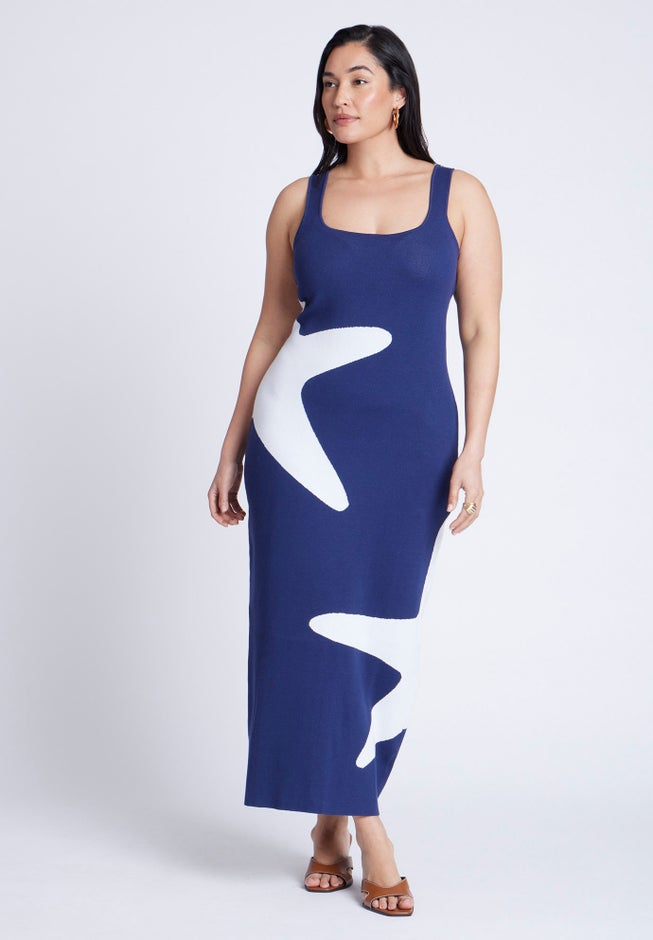 Intarsia Column Dress image number null