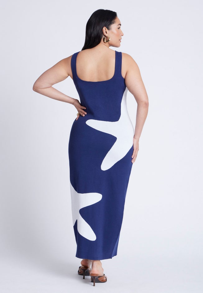 Intarsia Column Dress image number null