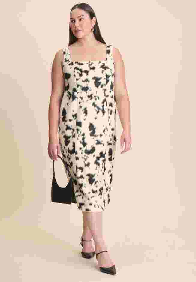 Faux Pony Hair Tank Dress image number 1