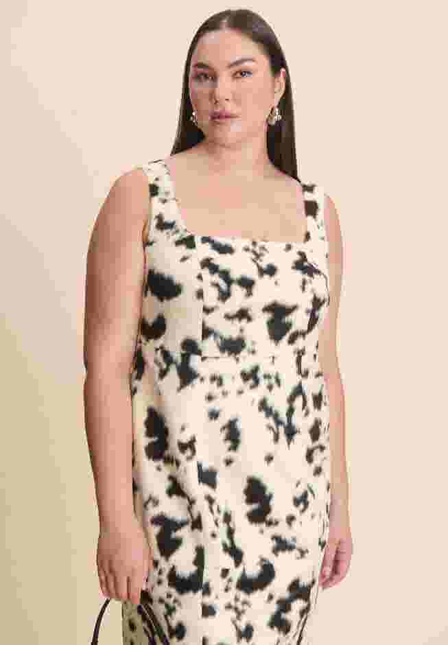 Faux Pony Hair Tank Dress image number 3