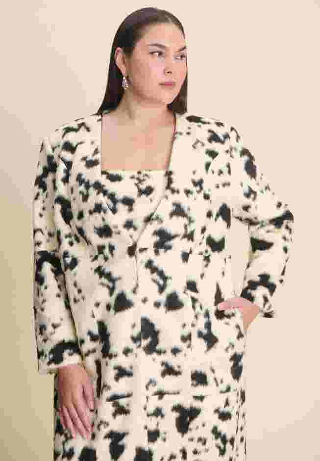 Faux Pony Hair Long Coat image number 1