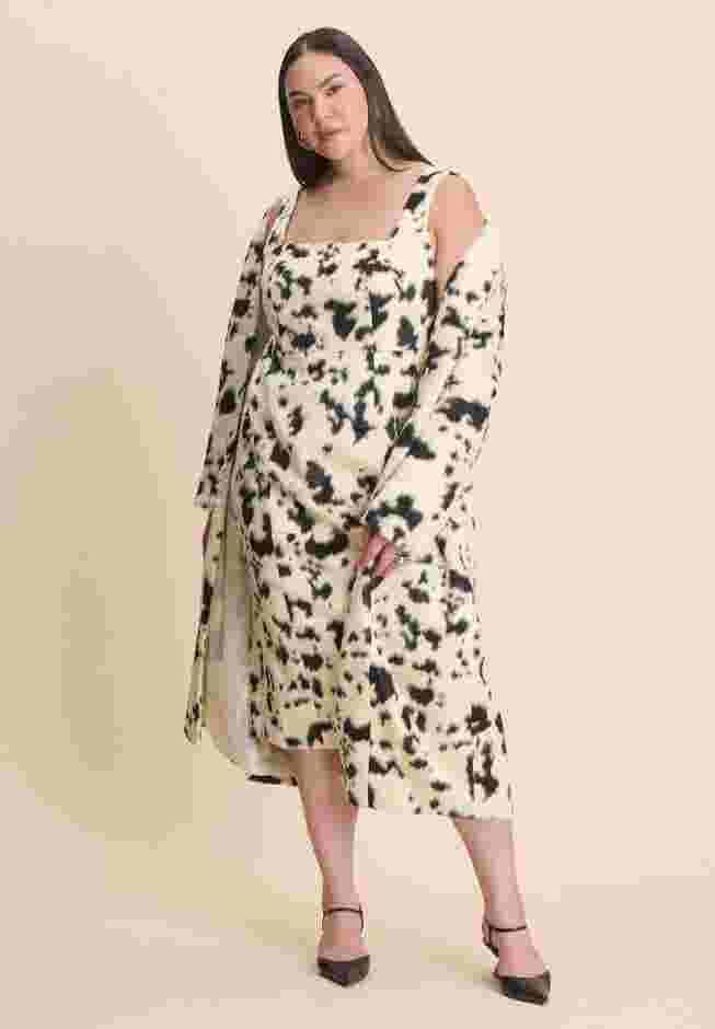 Faux Pony Hair Long Coat image number 2