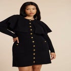 Sweater Cape Mini Dress image number null