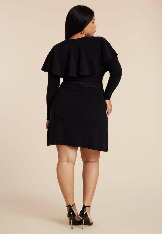 Sweater Cape Mini Dress image number 2