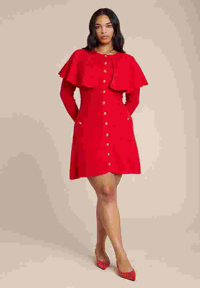 Sweater Cape Mini Dress image number 0