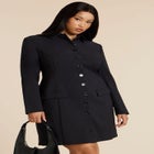 Long Sleeve Collared Mini Dress image number null