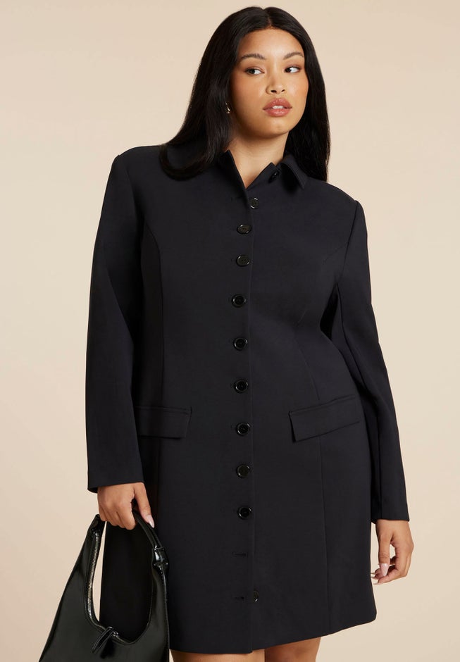 Long Sleeve Collared Mini Dress image number 2