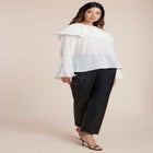 Ruffle Collar Top image number null