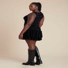 Embellished Sleeveless Mini Sweater Dress image number null