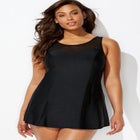 Mesh High Neck Swimdress image number null