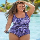 Chlorine Resistant Spliced Tank One Piece Swimsuit image number null