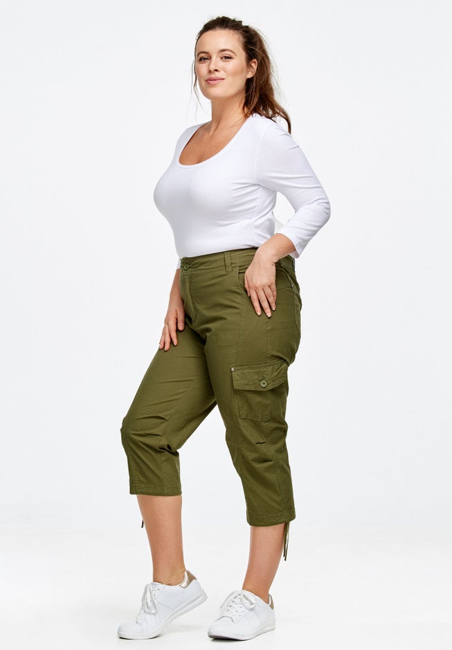 Stretch Cargo Capris by ellos® image number 5
