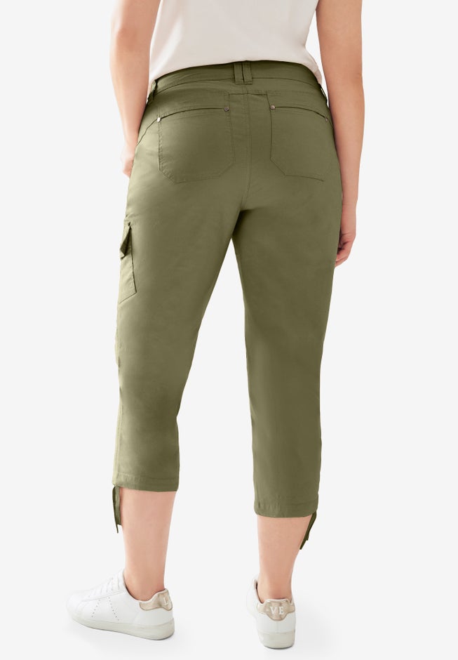 Stretch Cargo Capris by ellos® image number 1