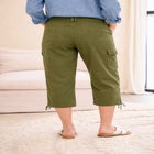 Stretch Mid-rise Cargo Capris image number null