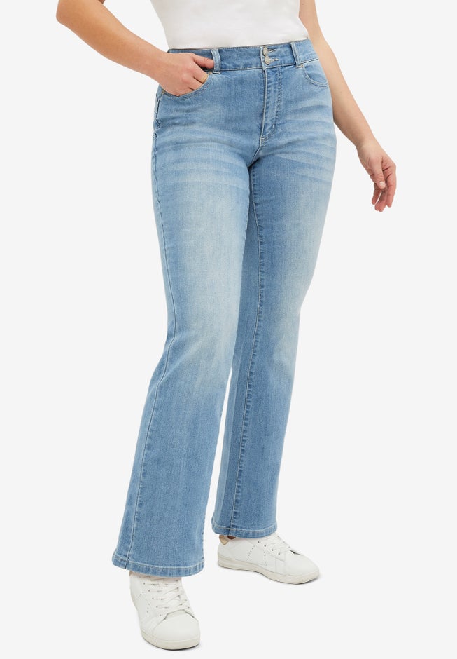 Back Elastic Bootcut Jeans image number 0