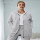 French Terry Long Zip Front Hoodie image number null