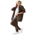 French Terry Long Zip Front Hoodie image number null