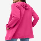 French Terry Long Zip Front Hoodie image number null