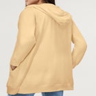 French Terry Long Zip Front Hoodie image number null