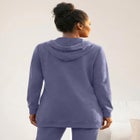 Ellos Studio French Terry Long Sleeve Zip-Front Tunic Hoodie image number 1