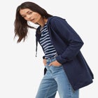 French Terry Long Zip Front Hoodie image number null