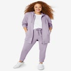 French Terry Long Zip Front Hoodie image number null