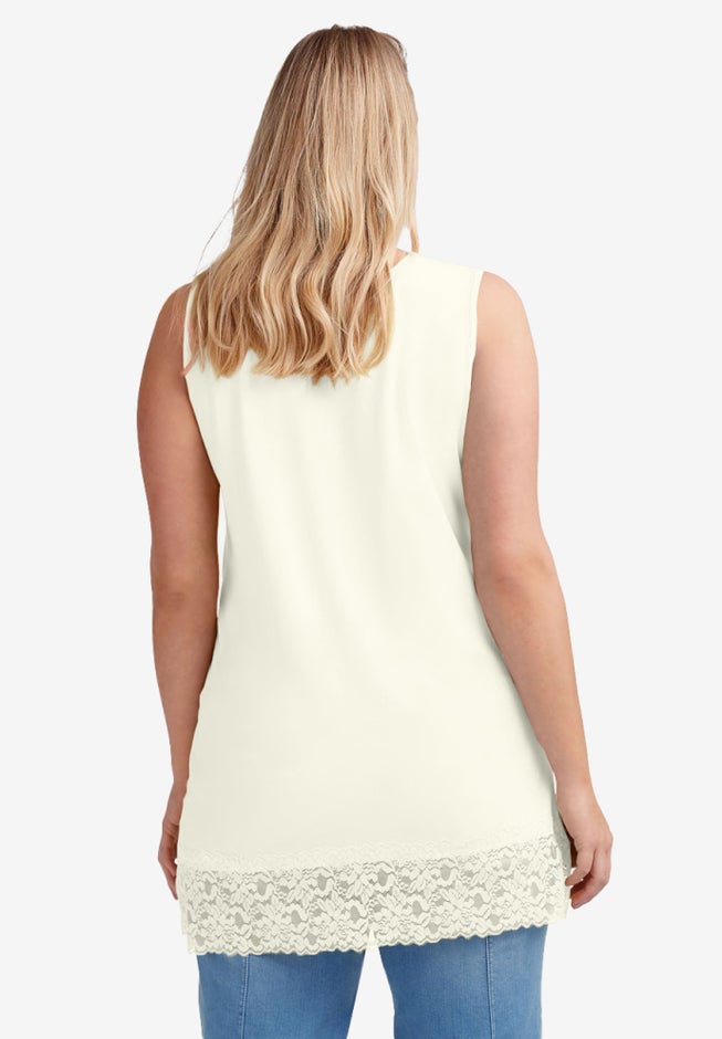Lace Hem Tunic Tank image number 1