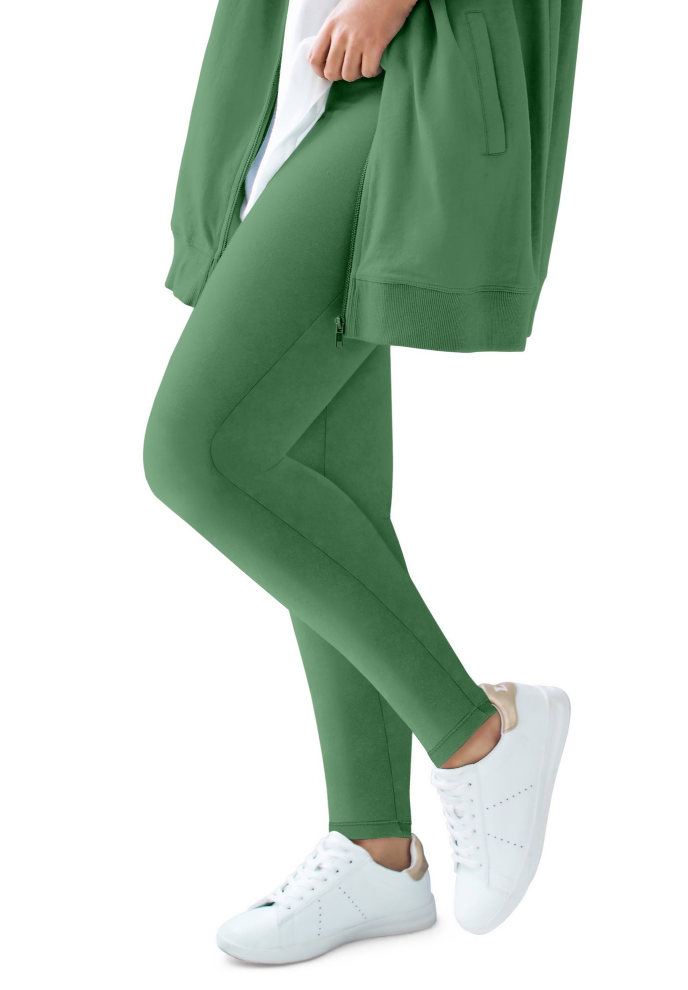 Cotton Spandex Full Length Leggings image number 0