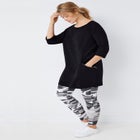 French Terry Zip Pocket Tunic image number null