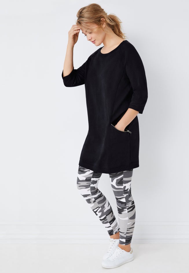 French Terry Zip Pocket Tunic image number 2