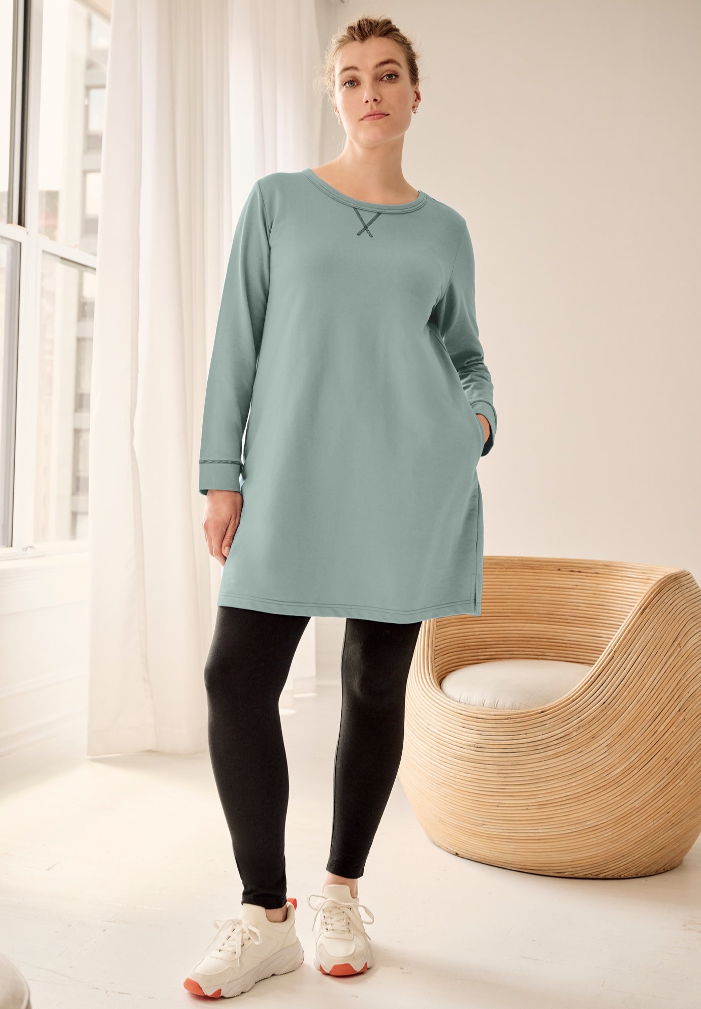 French Terry Tunic Dress image number 0